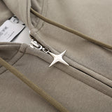Men Hoodie Hooded Cardigan Sweater Coat