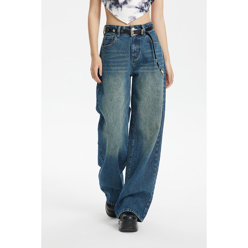 Unisex Jeans Retro Men's and Women's Loose Straight
