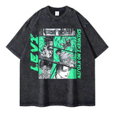 Mikasa Ackerman T Shirts Vintage Washed Anime Attack