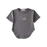 Women T-Shirt Summer Top Bottom round Neck Short Sleeve T-shirt
