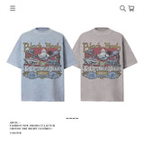 American vintage street T-shirt pure cotton men's and women's summer loose