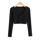 Women T-Shirt Long Sleeve Women Autumn Short Base