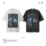 American vintage street T-shirt pure cotton men's and women's summer loose