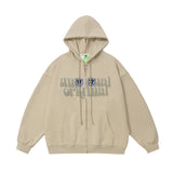 Men Hoodie Loose Casual Hooded Zipper Coat Autumn and Winter