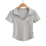 Women T-Shirt Short Sleeve Stretch Top T-shirt