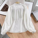 Women T-Shirt Spring and Autumn Puff Sleeve Women's Shirt Long Sleeve Top