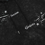 Men Hoodie Hole Five-Pointed Star Embroidered Hoodie