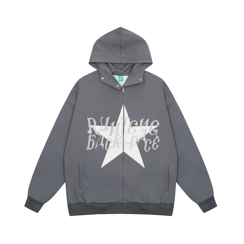 Men Hoodie Hooded Jacket Spring and Autumn Men's Loose Casual