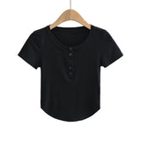 Women T-Shirt Short Sleeve Thread T-shirt Top