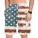 National Flag Day Shorts Summer Floral Print Casual Jumpsuit Beach Pants