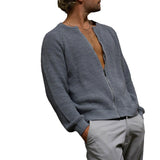 Men Sweater Knitted Sweater Coat Men Vintage Zipper Men