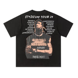 Travis Scott T-Shirt Travis Scott 24ssTOUR EUROPE Crew Neck Short Sleeve