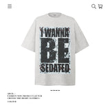 American vintage street T-shirt pure cotton men's and women's summer loose