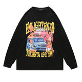 Men Long Sleeve Shirt Tupac Floral Print Long Sleeve Pullover Men and Women Loose Top