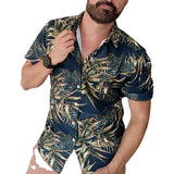 Men Shirt Summer Short Sleeve Men's Printed Shirts Coat