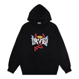 Men Hoodie Printed Pullover Hooded Sweater Men's Loose Autumn and Winter Hooded Top