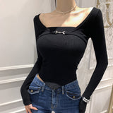 Women Long Sleeve Shirt Tube Top Vest Long Sleeve
