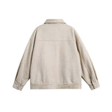 Unisex Jacket Autumn Plain Pocket Casual Coat
