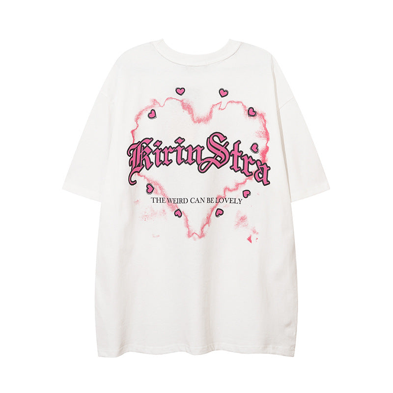 Men T Shirt Printed Short-Sleeved T-shirt Men's Loose Casual