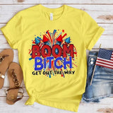 Women's Independence Day T Shirt round Neck Short Sleeve T-shirt Women's Top