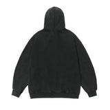 Men Hoodie Distressed Washed Hooded Sweater
