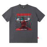 Men T Shirt Loose High Street Short-Sleeved T-shirt Men's Fashion Printing