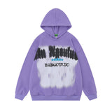 Men Hoodie Graffiti Printing Hooded Sweater Long Sleeve Loose Hoodie