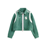 Unisex Jacket Autumn Classic Style Embroidered Coat