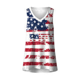 National Flag Day T Shirts Summer Loose Sleeveless T-shirt Independence Day