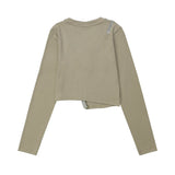Women Long Sleeve T-Shirt Long Sleeve T-shirt Girls Spring and Autumn Leisure Short
