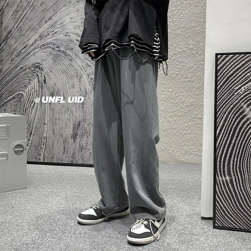 Men Sweatpants Men's Casual Baggy Straight Trousers Spring Mopping