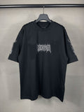 Men T-shirts LOGO destruction print short-sleeved T-shirt loose casual