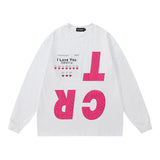 Men Long Sleeve Shirt Fashion Brand Casual Couple Long Sleeve T-shirt Retro Loose Men and Women