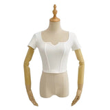 Women T-Shirt T-shirt Women's Summer Short Sleeve Skinny V-neck Top
