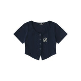 Women T-shirt Short-Sleeved T-shirt Women's Summer Embroidery