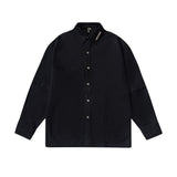 Men Long Sleeve T Shirt Solid Color Long Sleeve Men's Ins Fashion Brand Street Loose Half-Sleeve Top