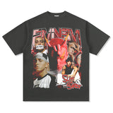 Detroit Eminem T Shirt Vintage Loose Heavy T Shirt