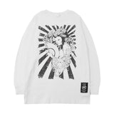 Men Long Sleeve Shirt Letter Printed Long Sleeve T-shirt Men Loose All-Matching Base Casual