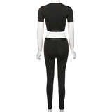 Women Co-Ord Set Women's Spring Clothing Fashion Midriff-Baring Top Tight