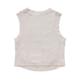 Women's Vest with Letters Summer Casual O-neck Short Sleeveless