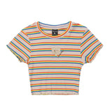 Women T-shirt Short-Sleeved T-shirt Women's Summer Midriff-Baring Top