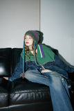 Unisex Jacket Autumn Knitted Stitching Denim Jacket Women's Clothing