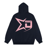 Men Hoodie Letter Personality Printed Hoodie Men's Vibe Loose Pullover Hoodie