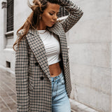 Plaid Trench Coat Plaid Suit Coat Women's Clothing