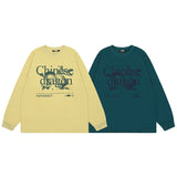 Men Long Sleeve Shirt Mechanical Style Casual Long Sleeve T-shirt Men's and Women's Retro Bottoming Top
