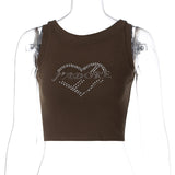 Women Halter Tops Women's Spring Clothing Hot Drilling Sleeveless Midriff-Baring Sexy Vest