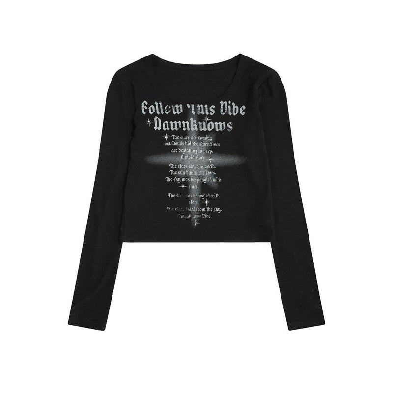 Women Long Sleeve T-Shirt Printed Long Sleeve T-shirt Women's Spring and Autumn Casual