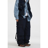 Unisex Sweatpants Autumn Retro Multi-Pocket