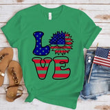 Women's Independence Day T Shirt round Neck Short Sleeve T-shirt Women's Top