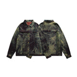 Unisex Jacket Autumn Distressed Tie-Dye Jacket Jacket